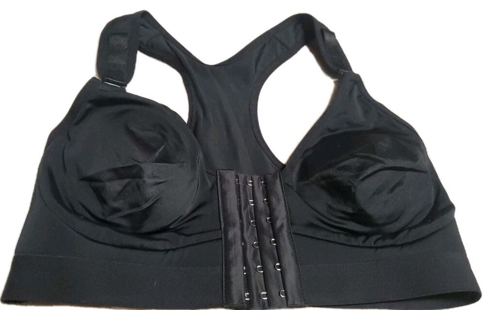Black Front Closure Sports Bra Women’s Athletic Support Size Small Workout